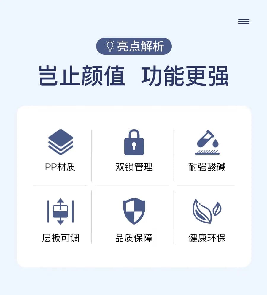 PP药品/器皿柜_图2_科邦实验室